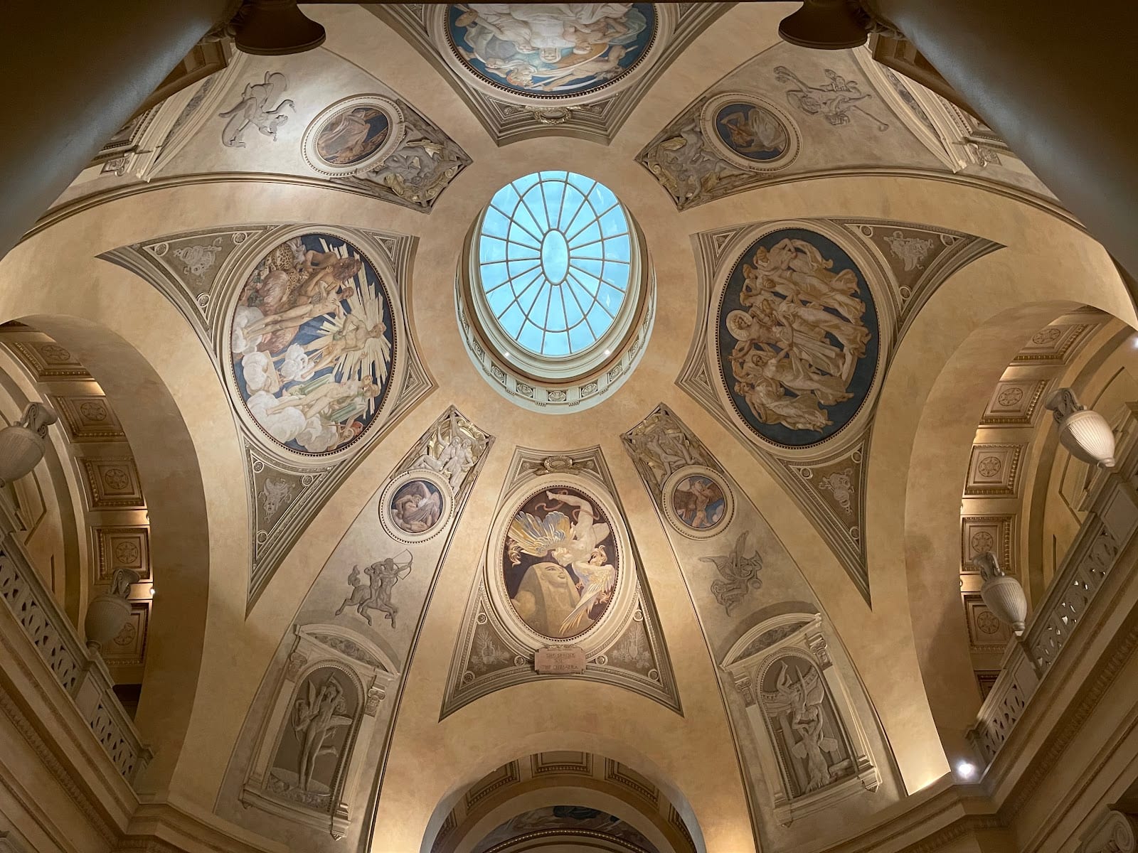 The grand entrance hall of the Museum of Fine Arts in Boston.