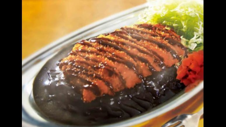 A dark, rich plate of Go Go Curry katsu curry.