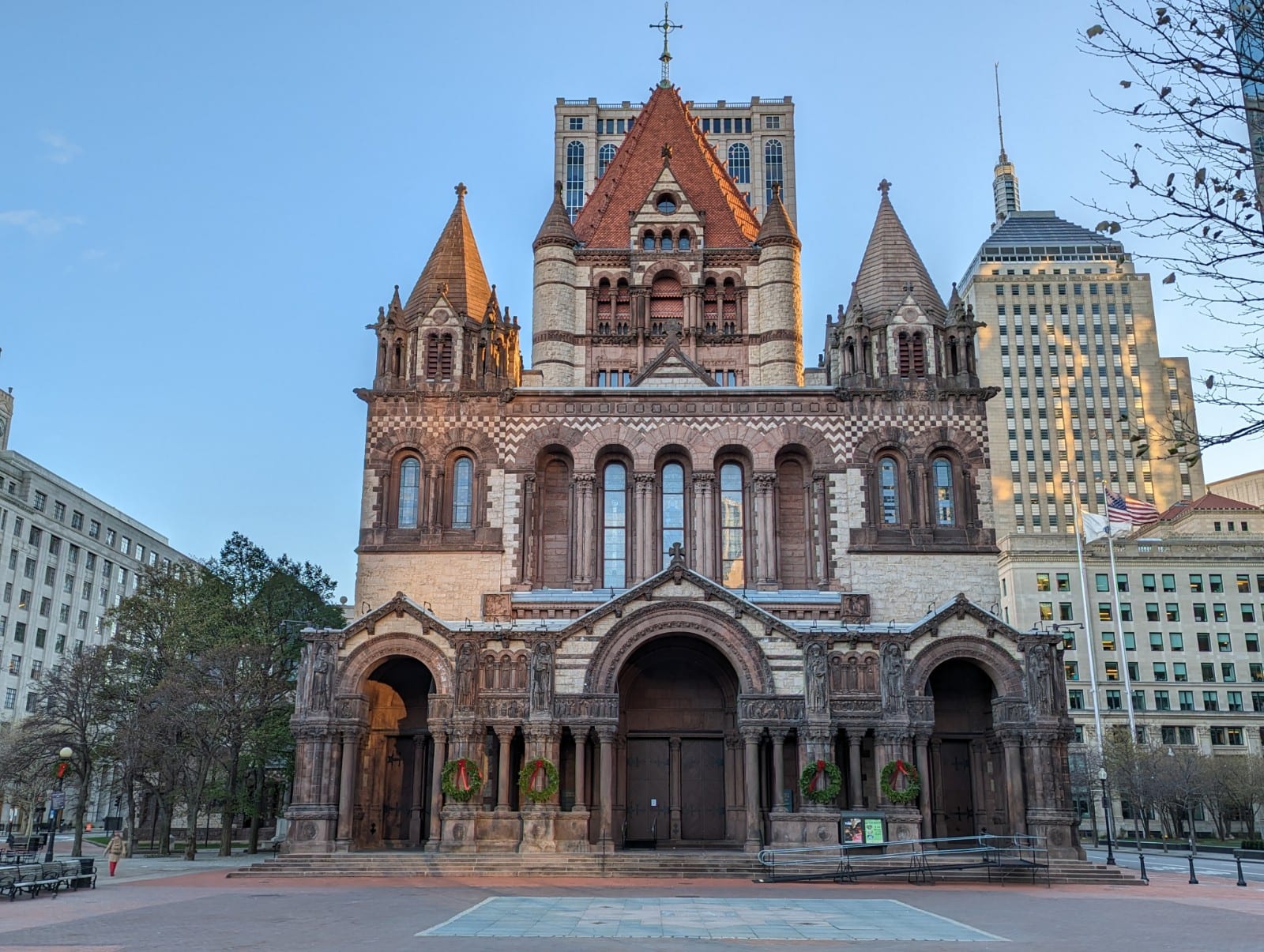 Trinity Church at Copley Square, Boston Back Bay.