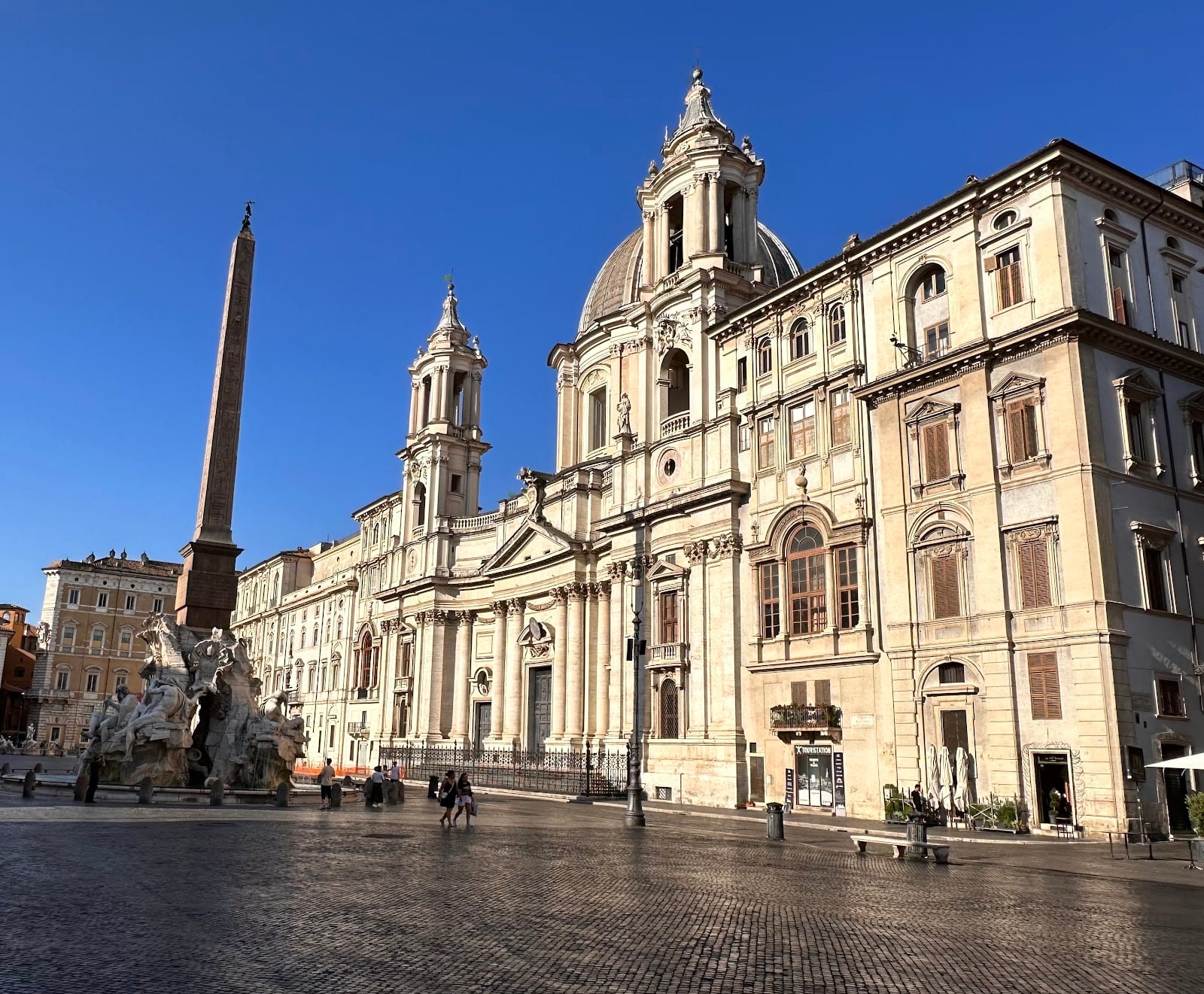 Piazza Navona with the church of Sant'Agnese in Agone and Bernini's fountain.