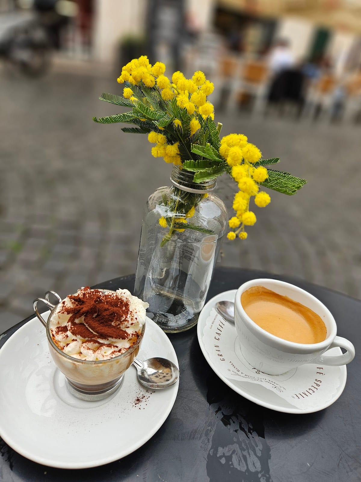 The signature foamed espresso at Sant'Eustachio Il Caffè.