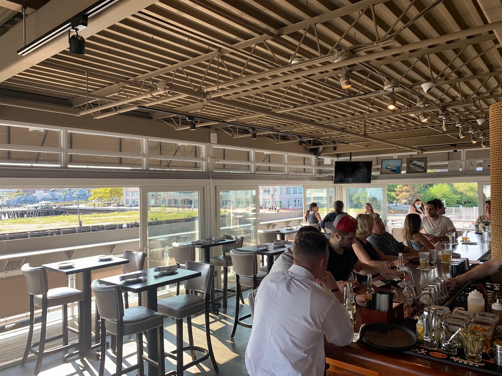 Pier 6 waterfront restaurant at Charlestown Navy Yard.