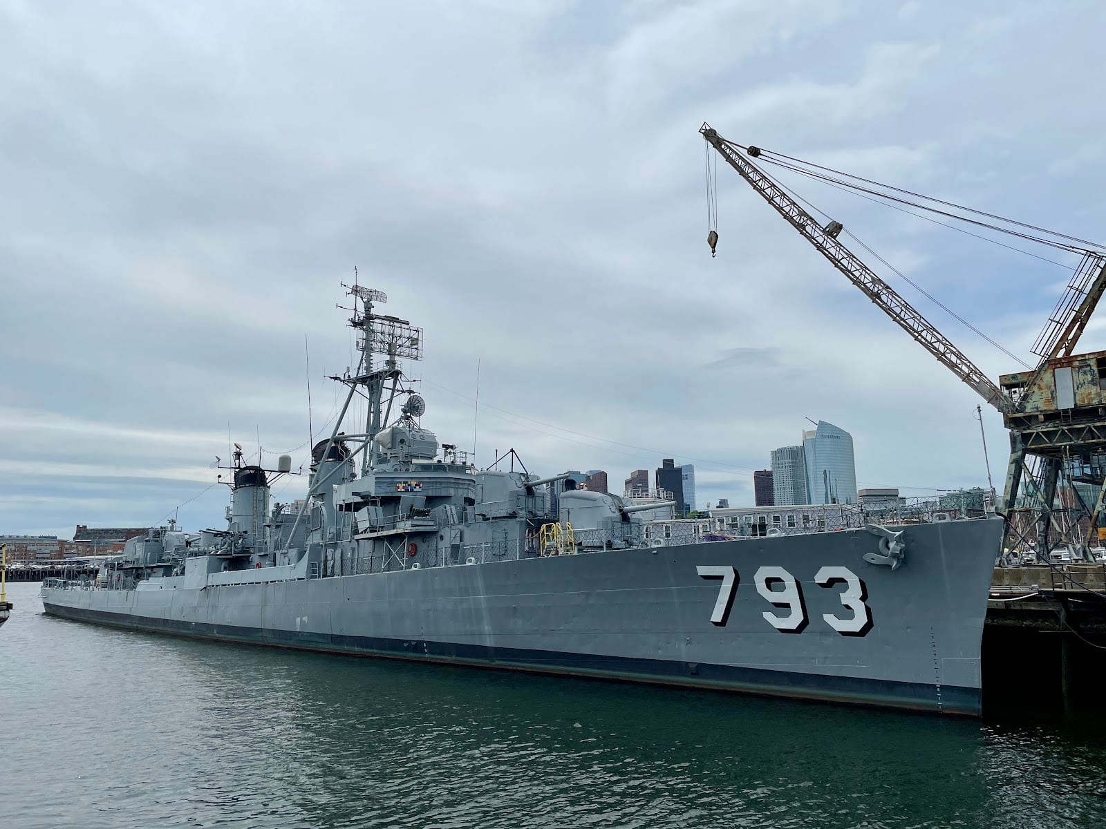 USS Cassin Young destroyer docked at Charlestown Navy Yard.