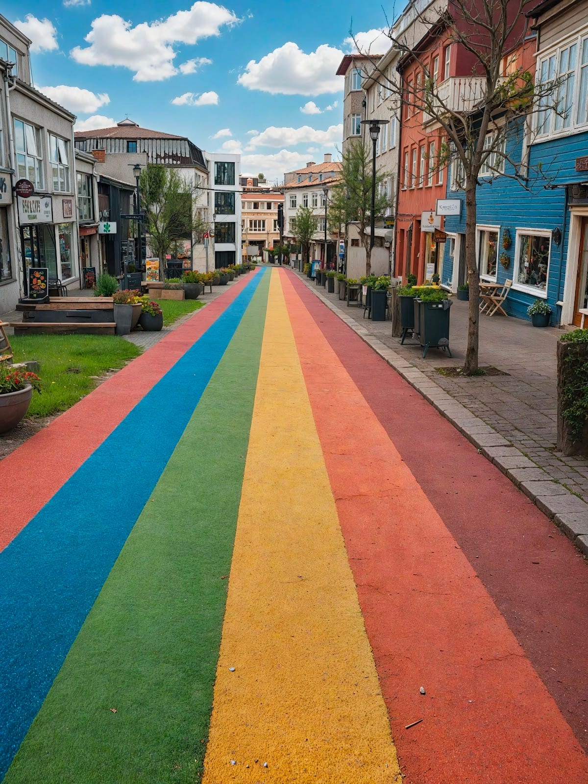 Skólavörðustígur (Rainbow Street) in Reykjavik