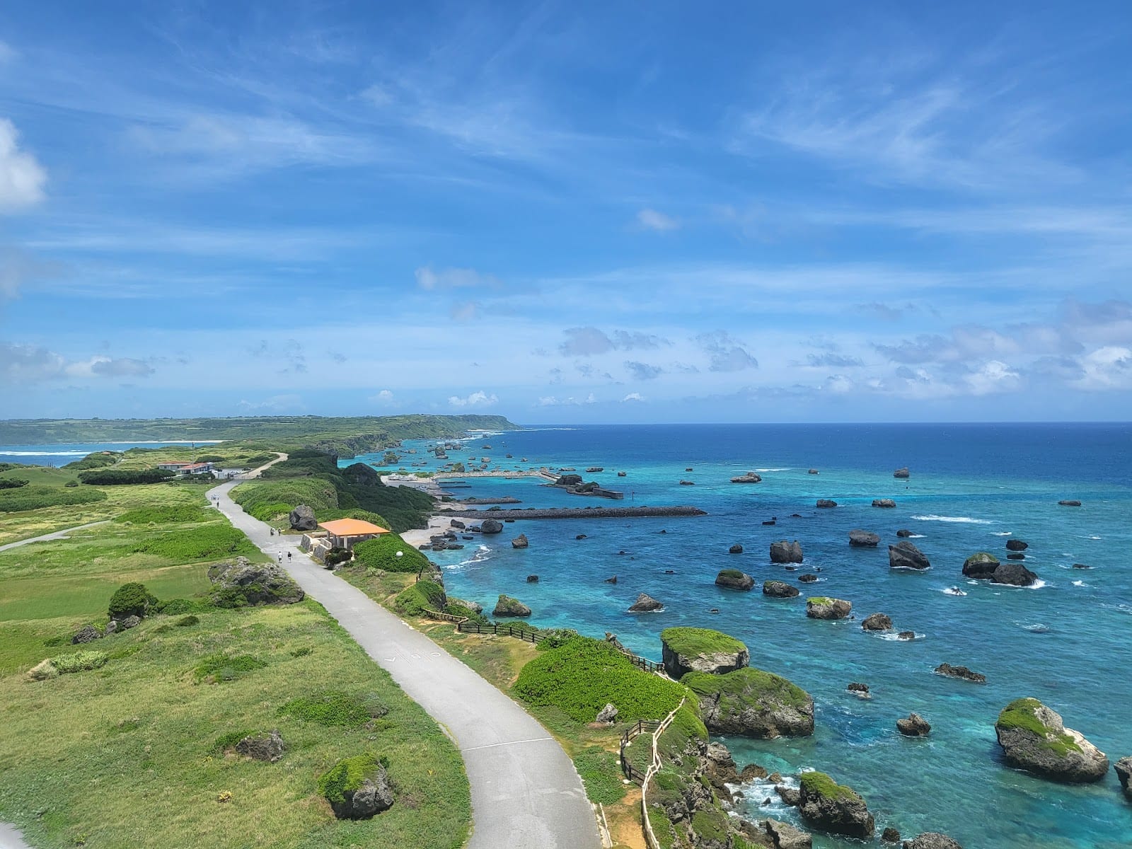 Higashi-Hennazaki Cape and Lighthouse in Okinawa