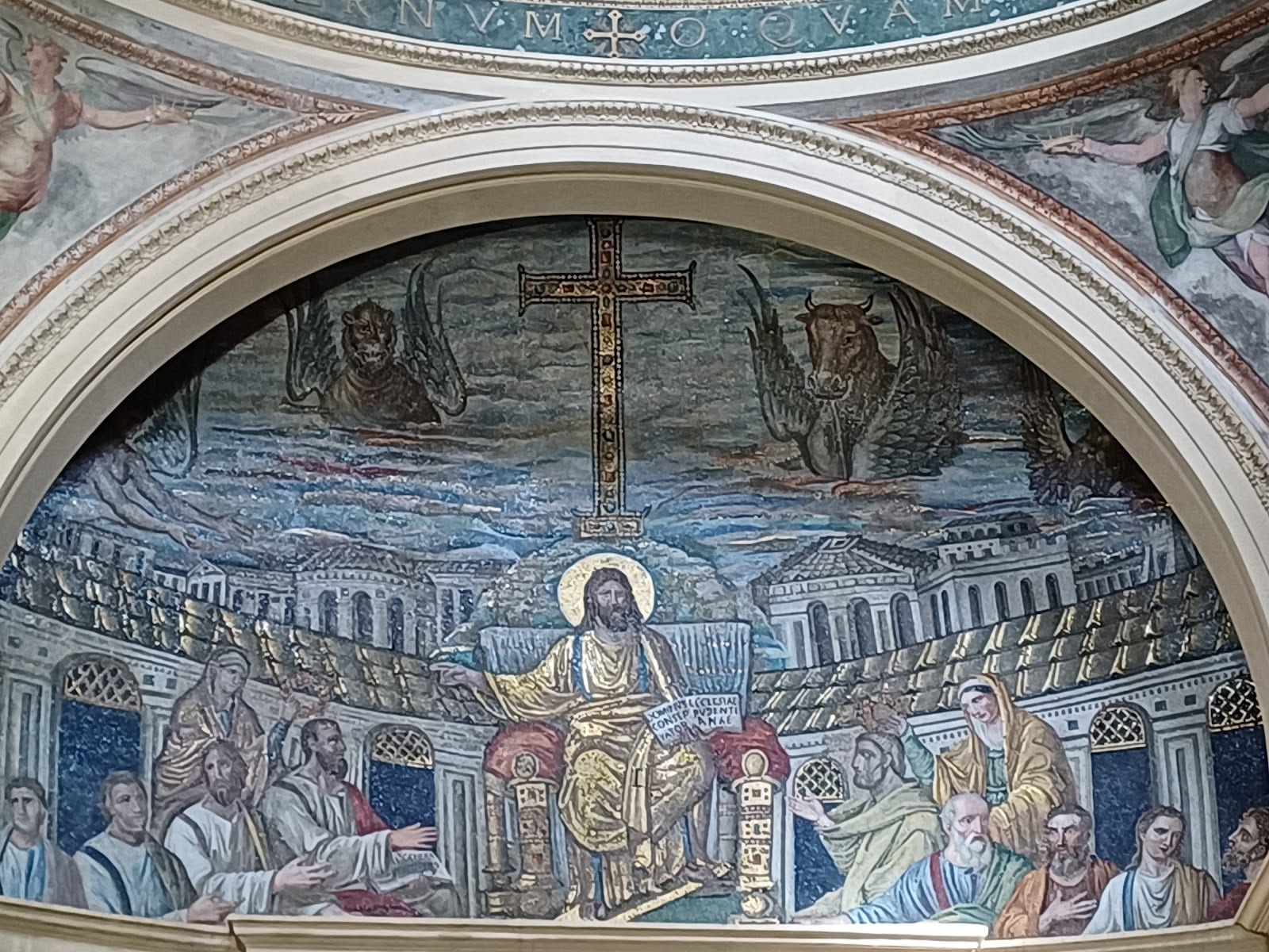 The late-4th-century apse mosaic of Christ enthroned among the apostles at Santa Pudenziana.
