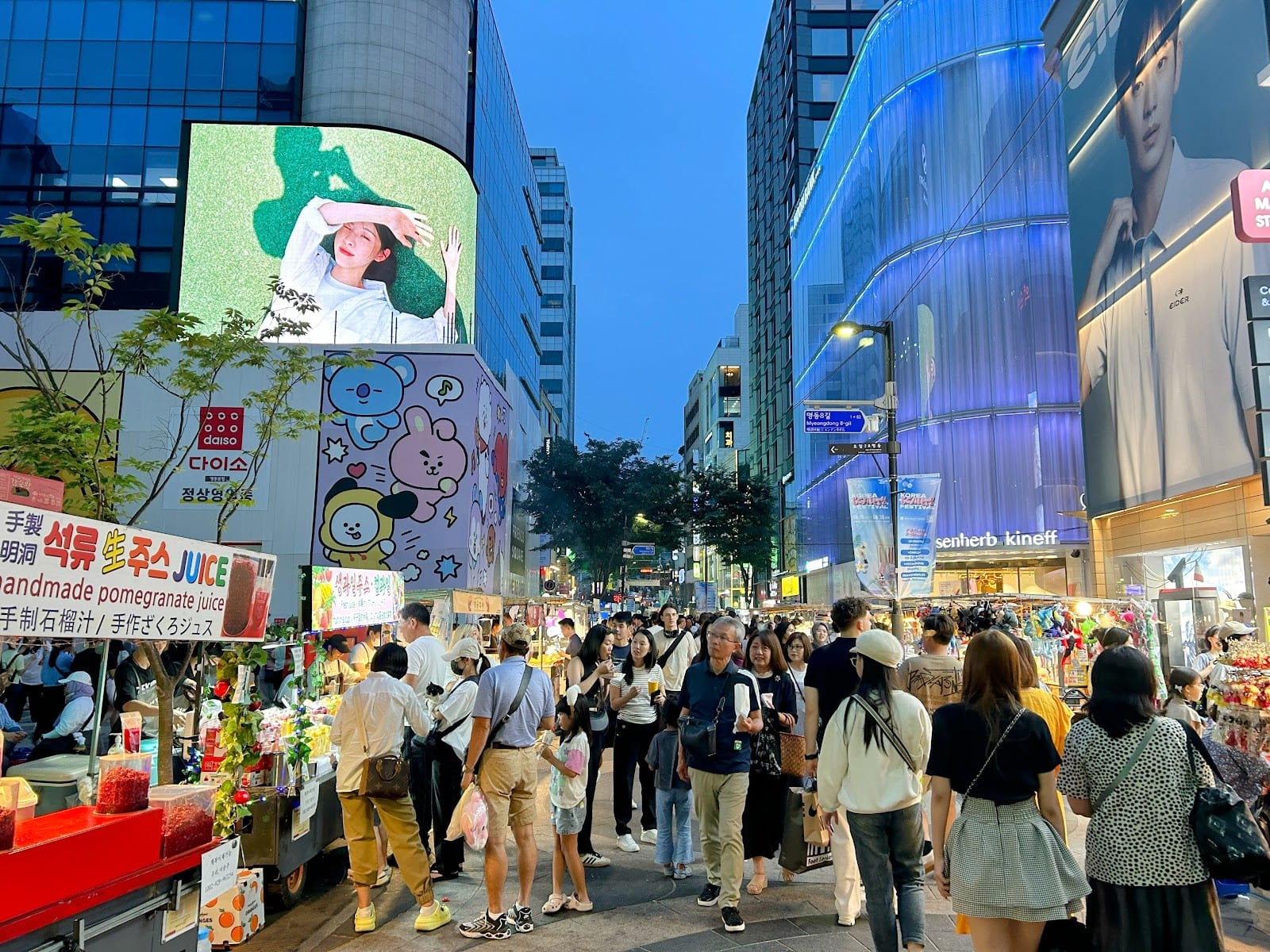 Myeongdong Shopping Street in Seoul
