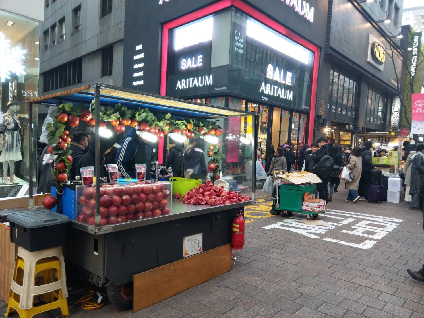 Myeongdong Street Food Alley in Seoul