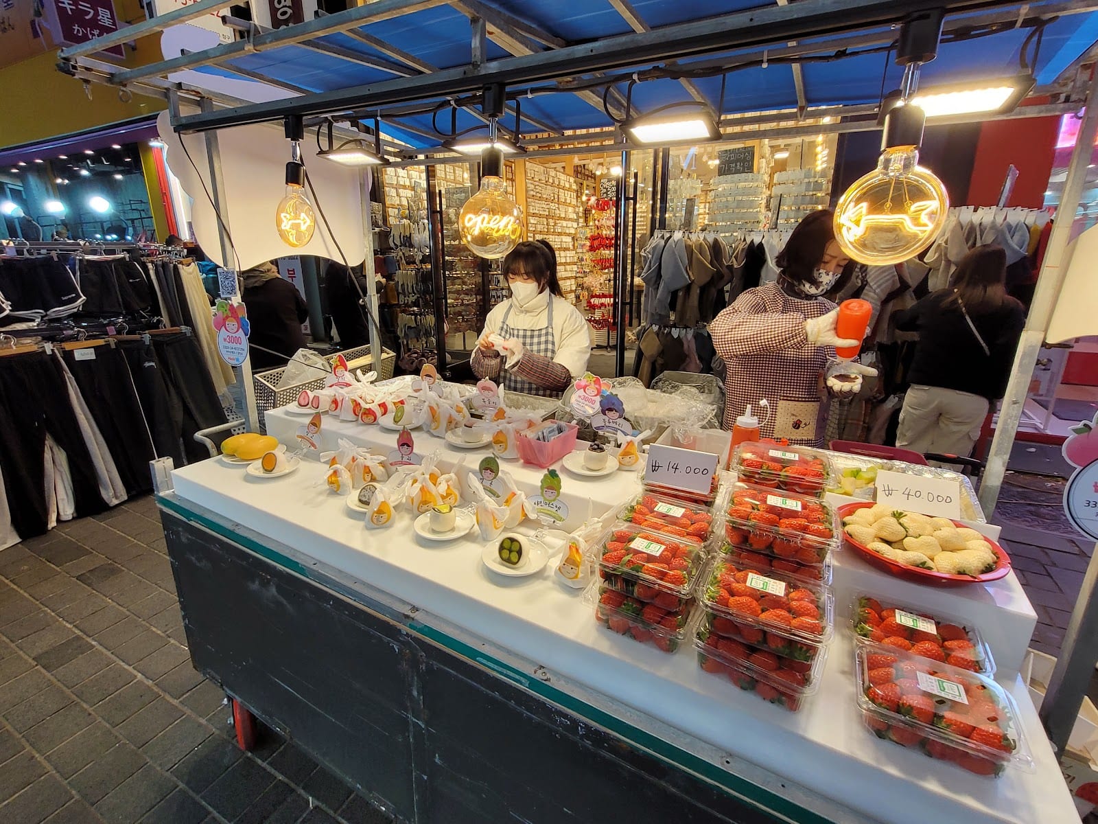 Myeongdong Street Food Alley in Seoul