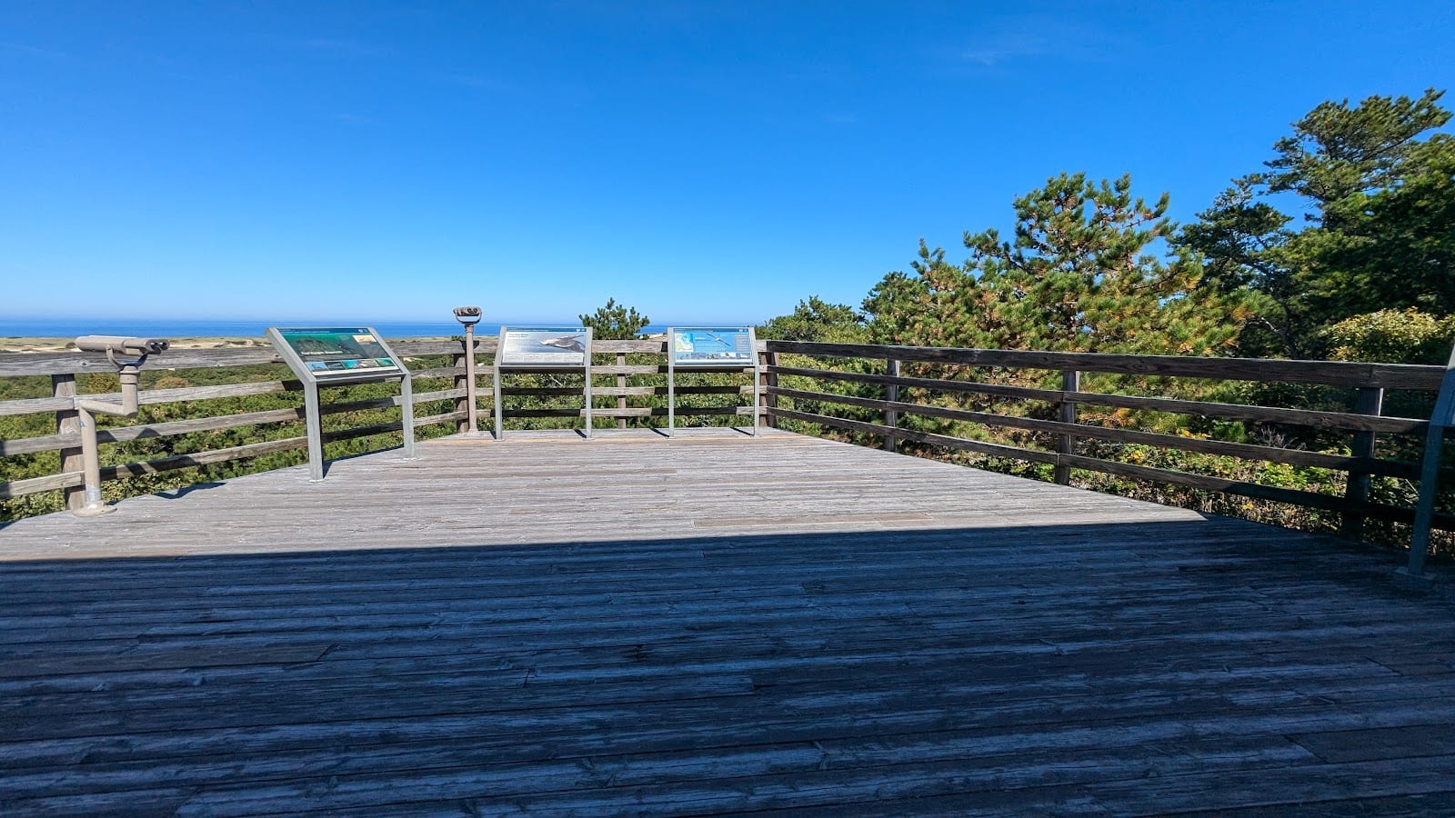 The observation deck at the Province Lands Visitor Center overlooking the dunes