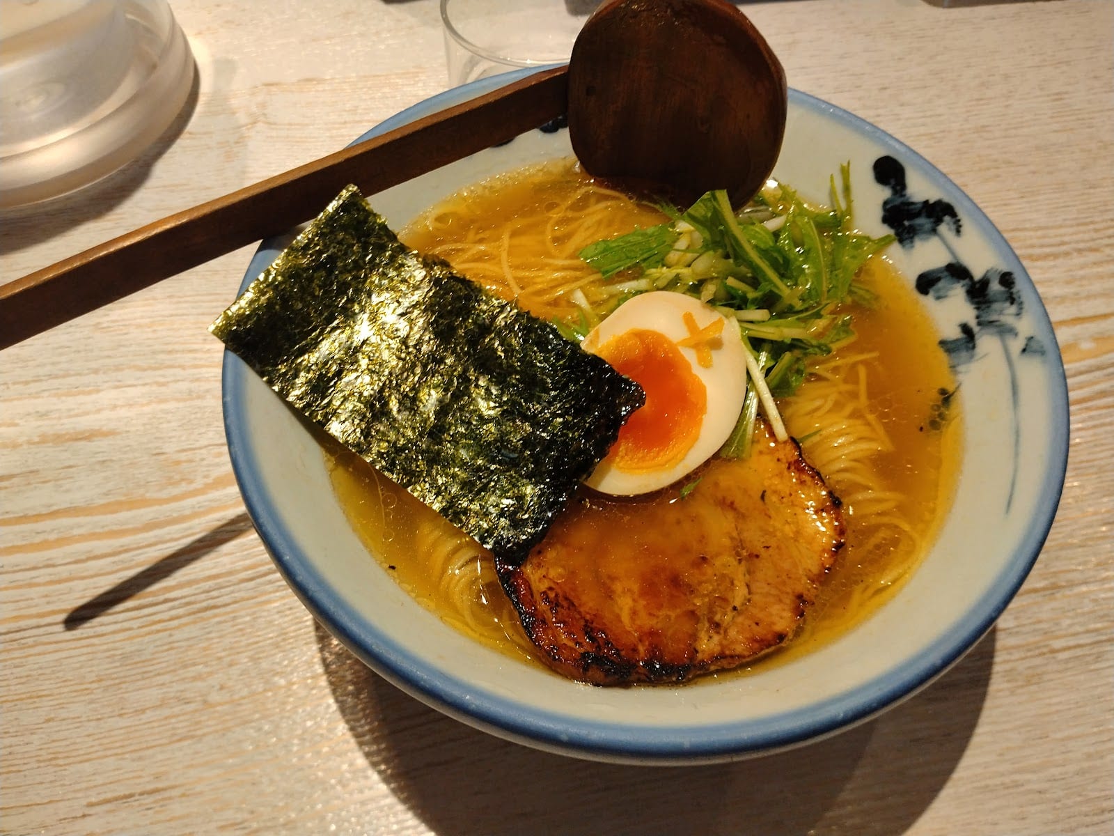 Afuri's signature yuzu-shio ramen with chashu, egg, and nori.
