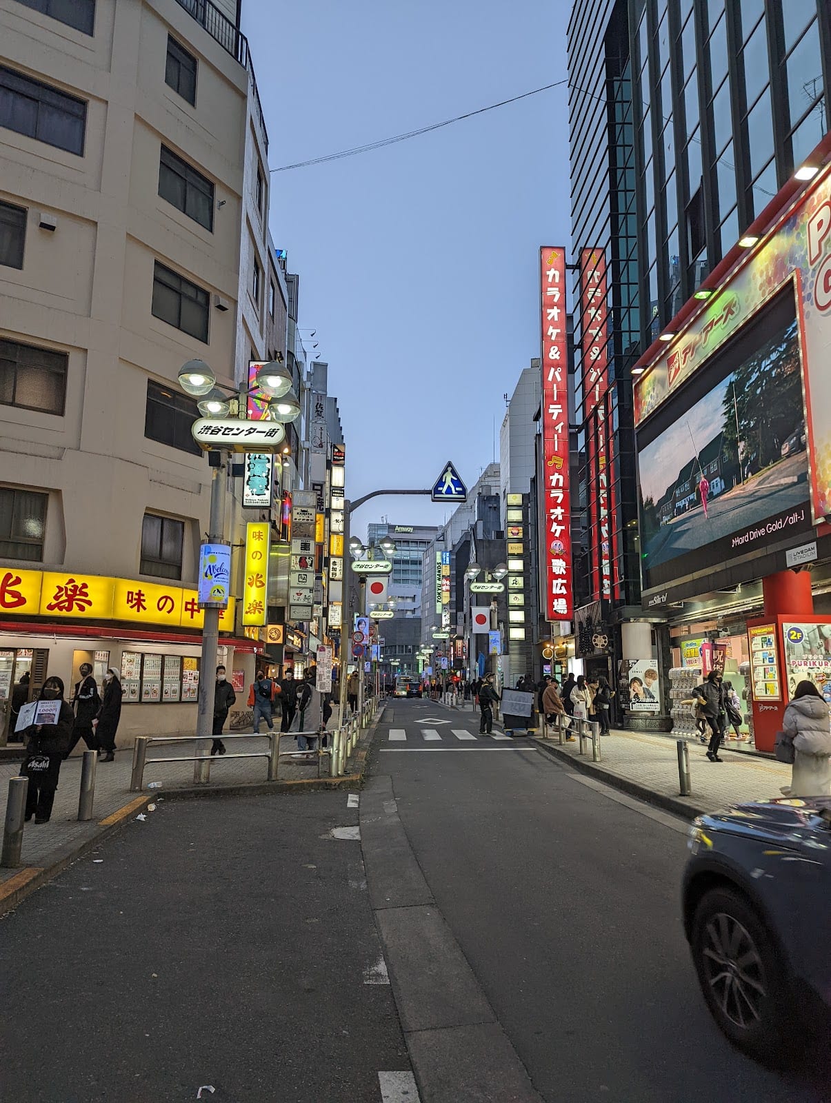 Shoppers along the shops and eateries of Center Gai.