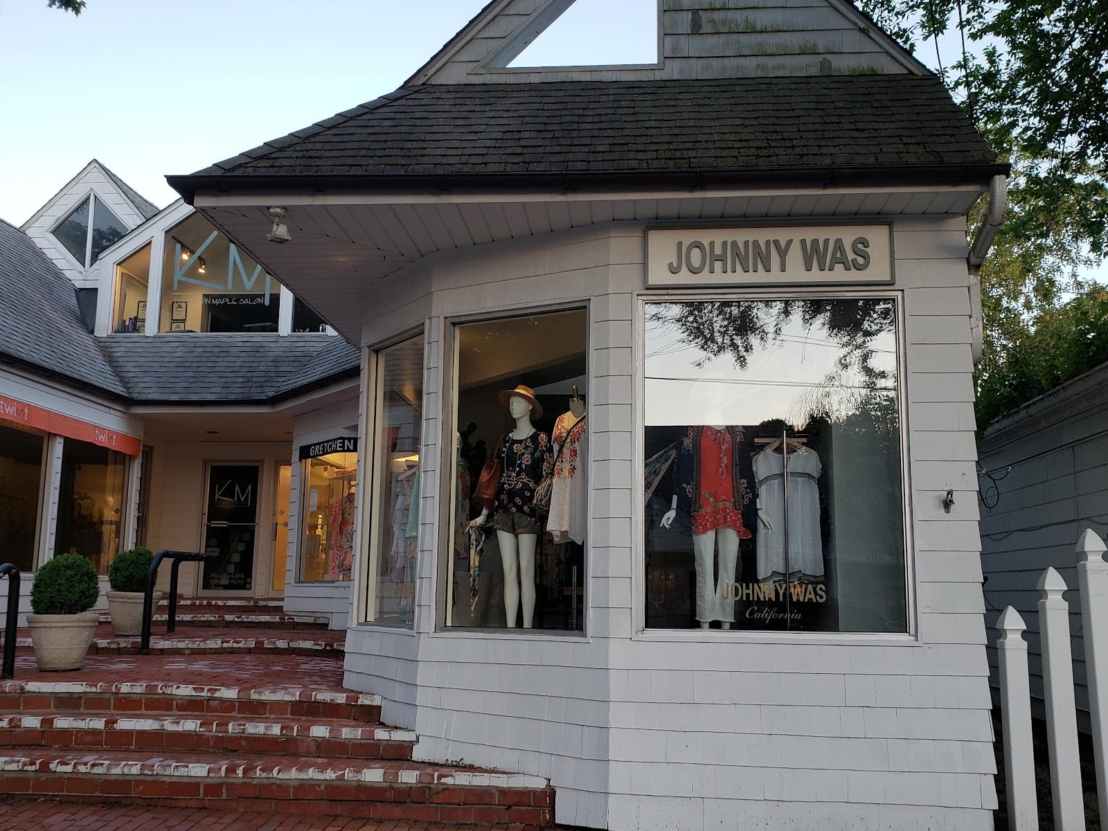 Main Street and Jobs Lane Shopping District in The Hamptons