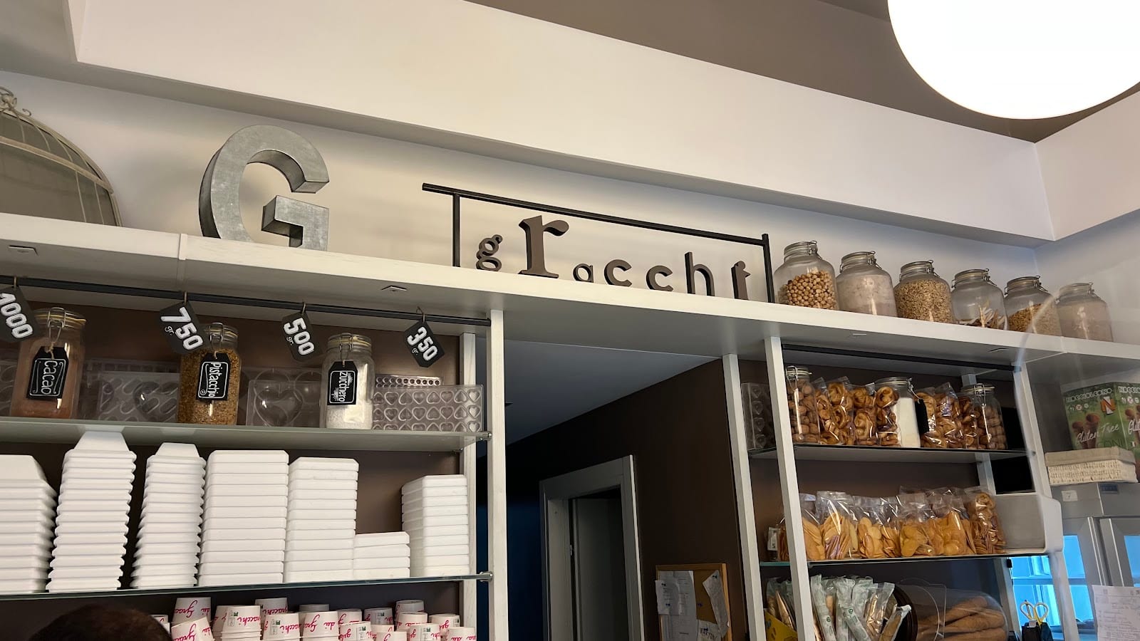 The Gelateria dei Gracchi storefront on Via di Ripetta.