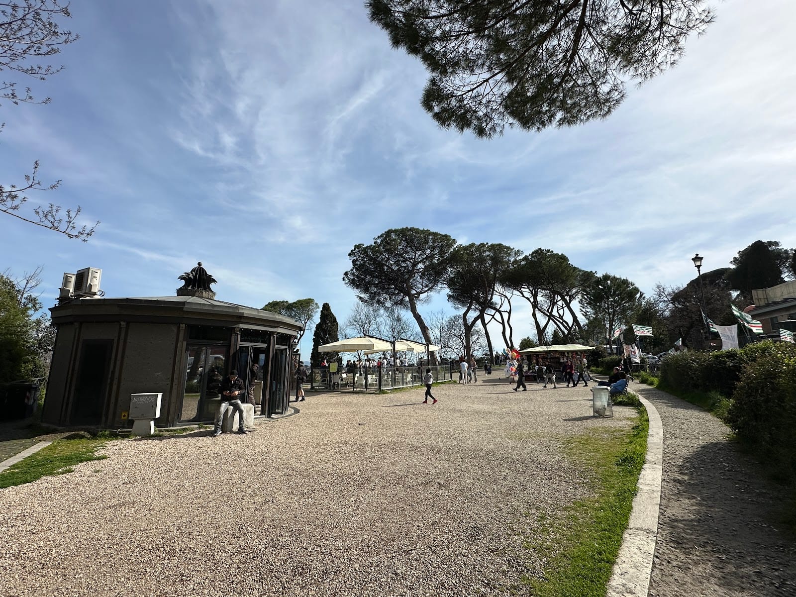 The Gianicolo terrace with its umbrella pines and viewpoint.