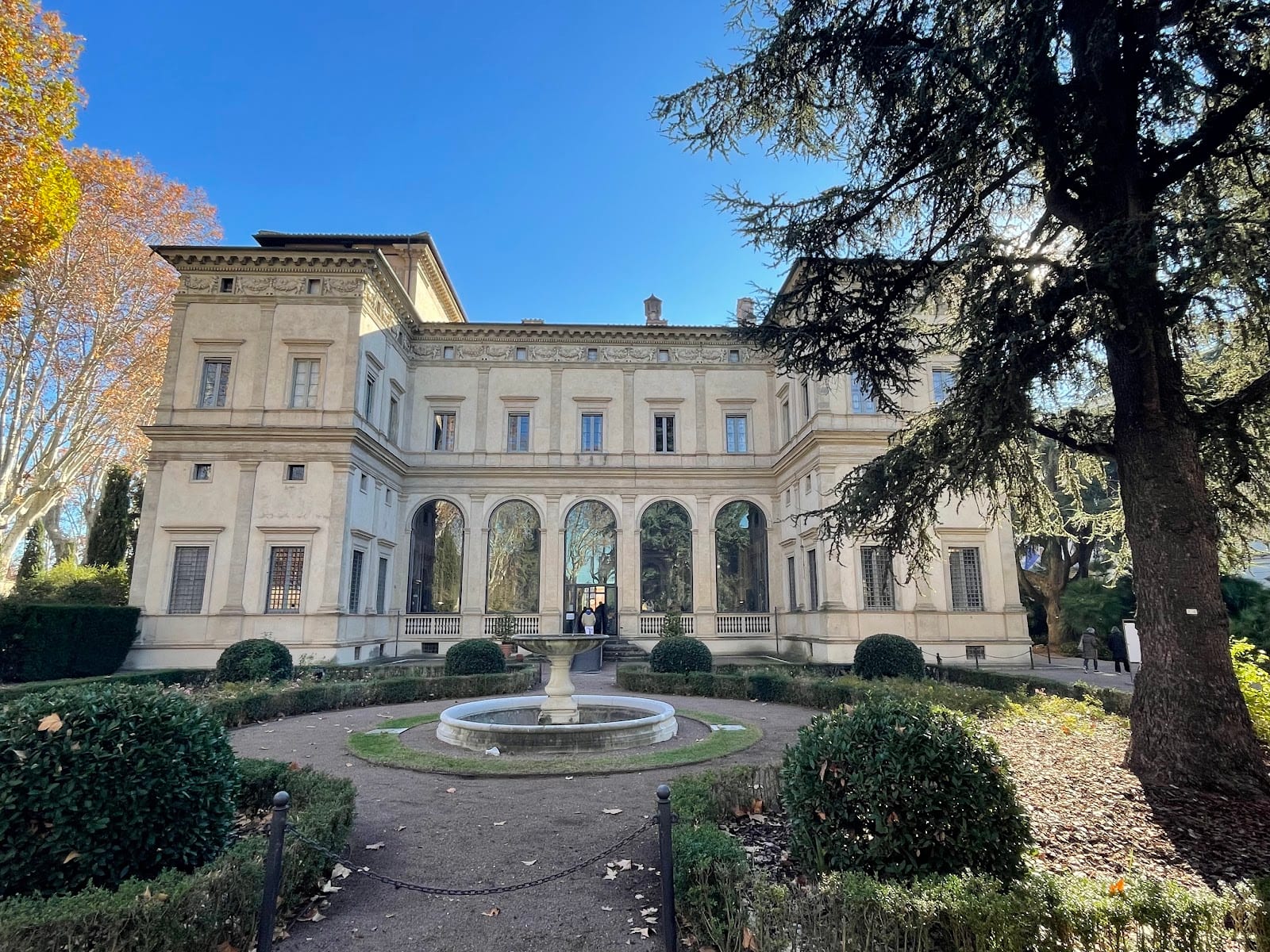 The garden facade of Villa Farnesina in Trastevere.