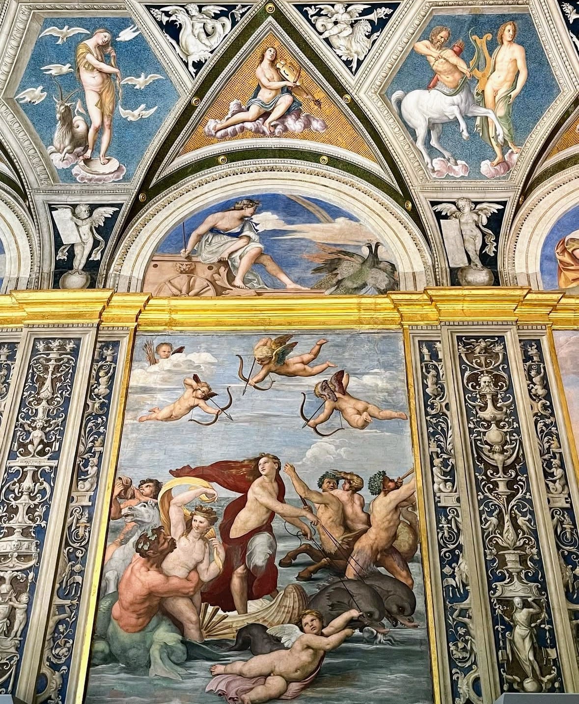 A Raphael-school fresco at Villa Farnesina.