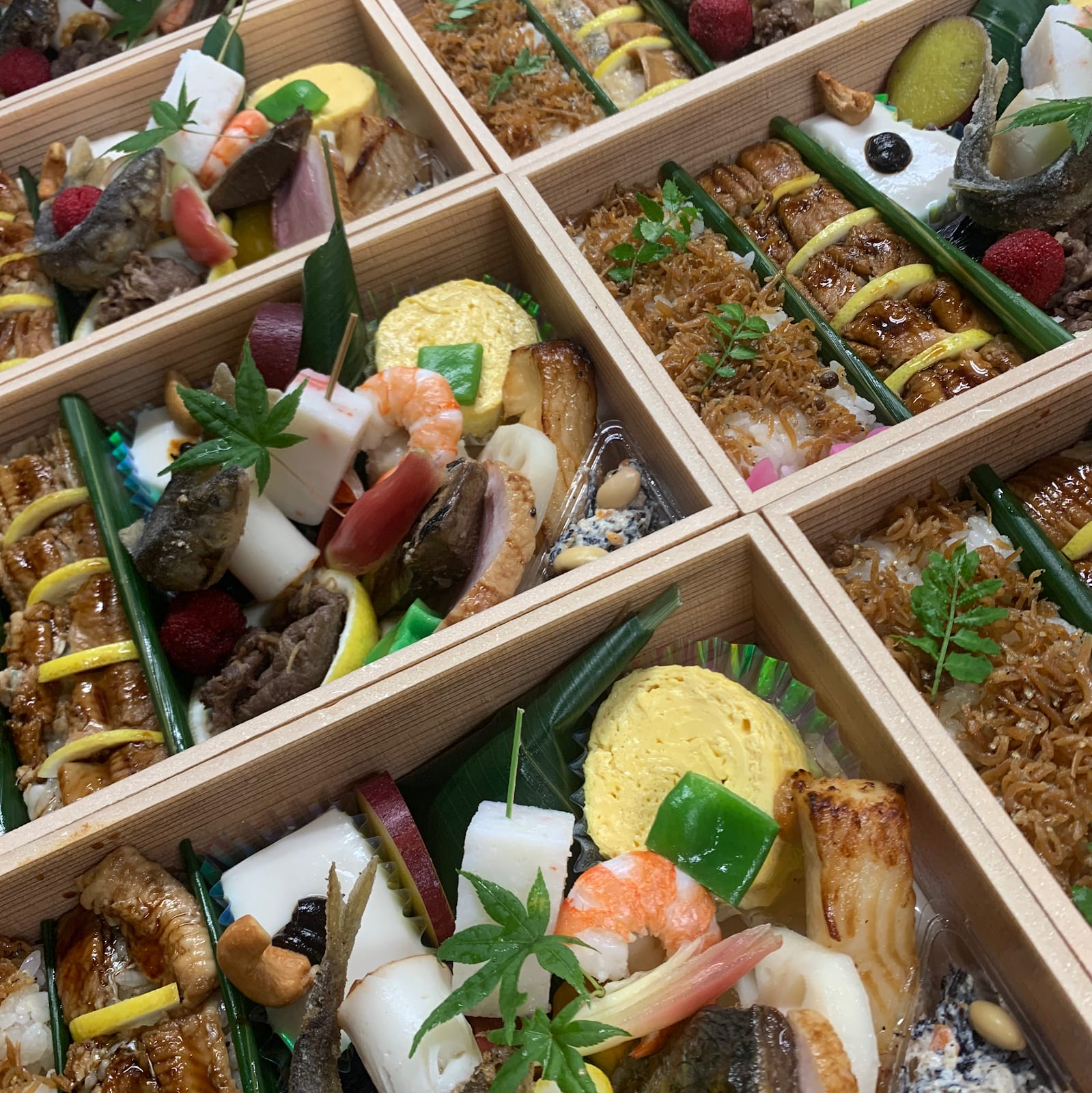 A boxed kaiseki-style lunch at Innsyoutei in Ueno Park.