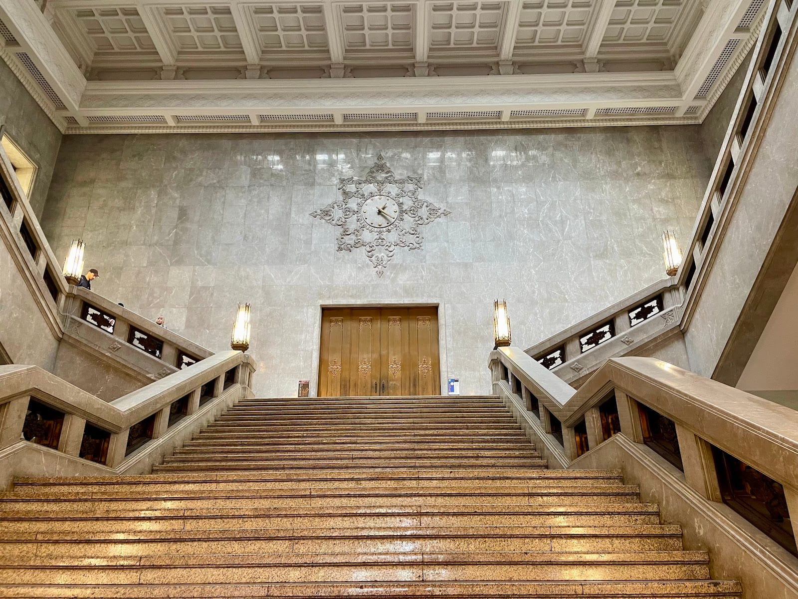 The grand staircase inside the Tokyo National Museum's Honkan.