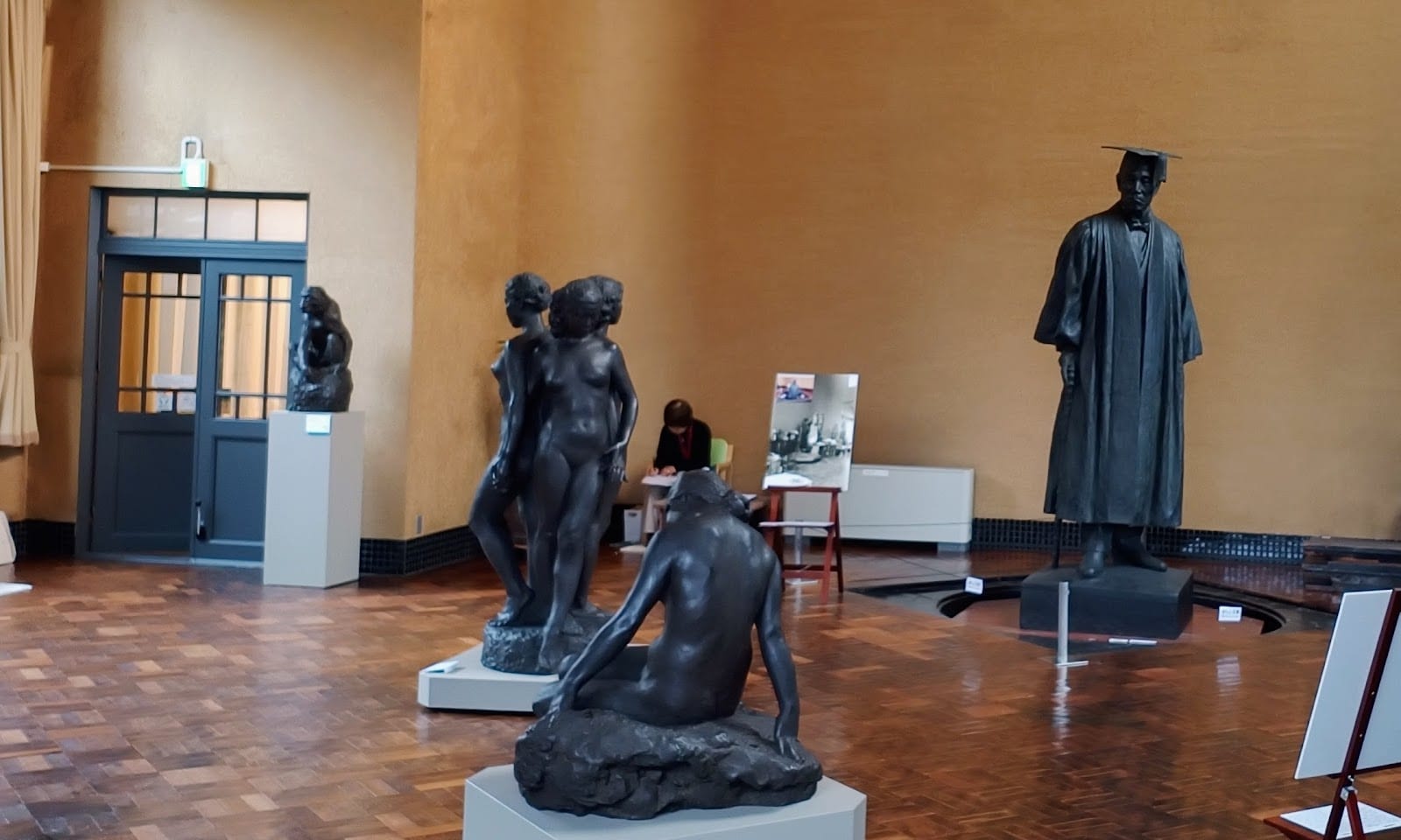Bronze sculptures in Fumio Asakura's studio.