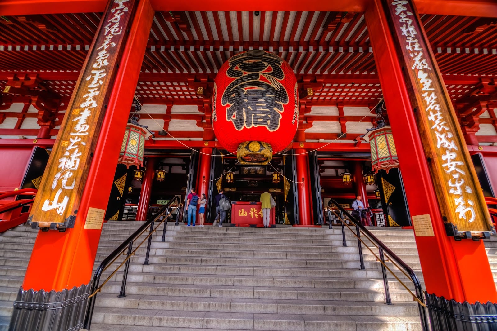 The Senso-ji temple gate in Asakusa.