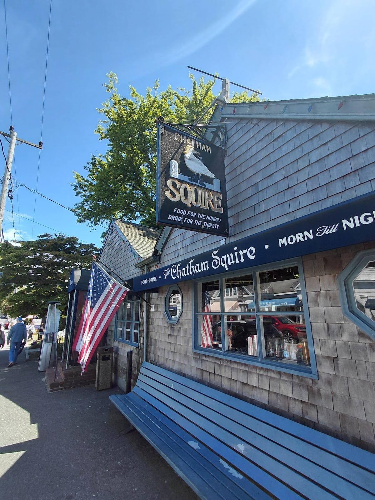 The Chatham Squire tavern, busy on a summer evening.