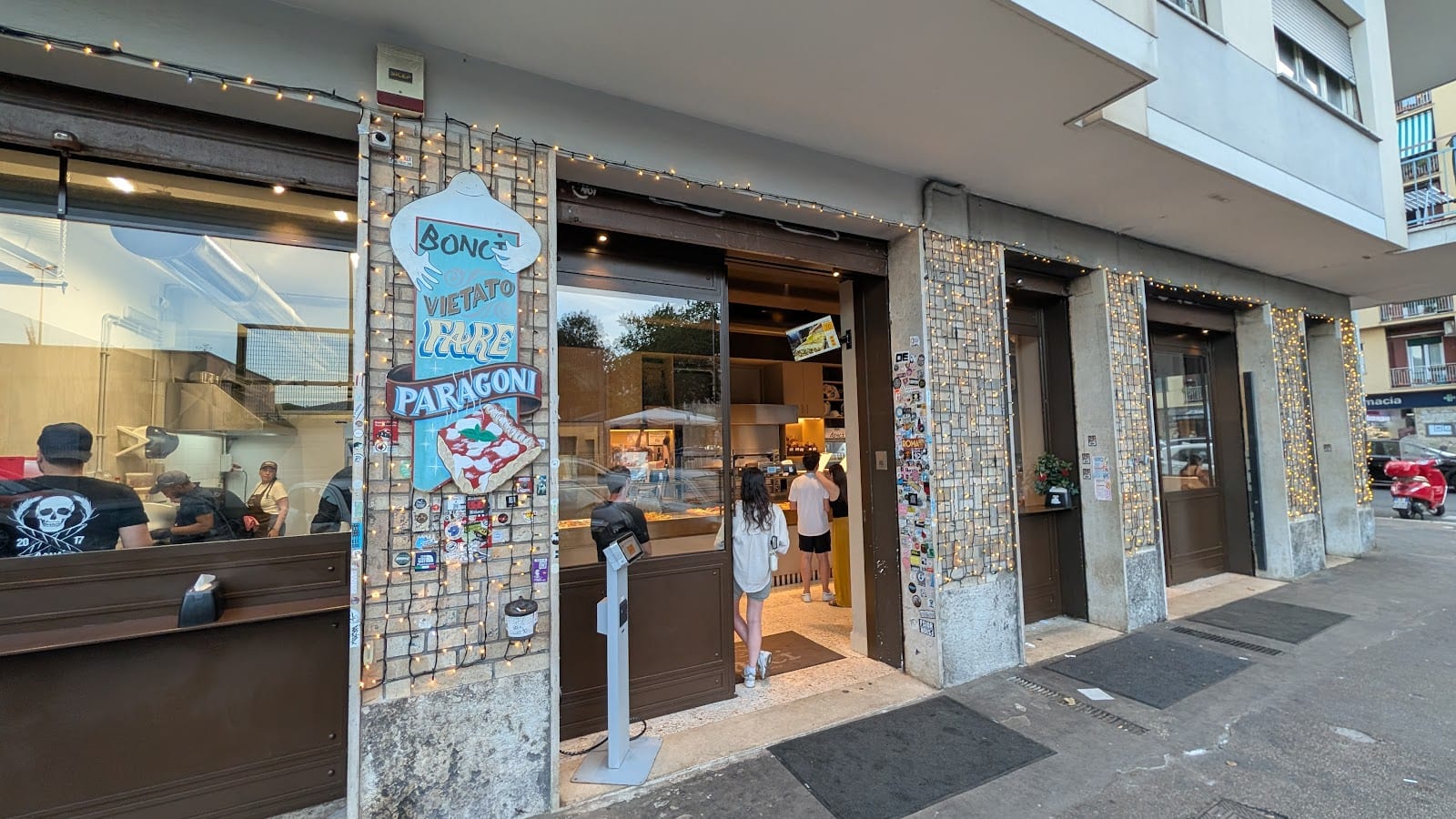 The Bonci Pizzarium storefront in the Prati neighborhood near the Vatican.