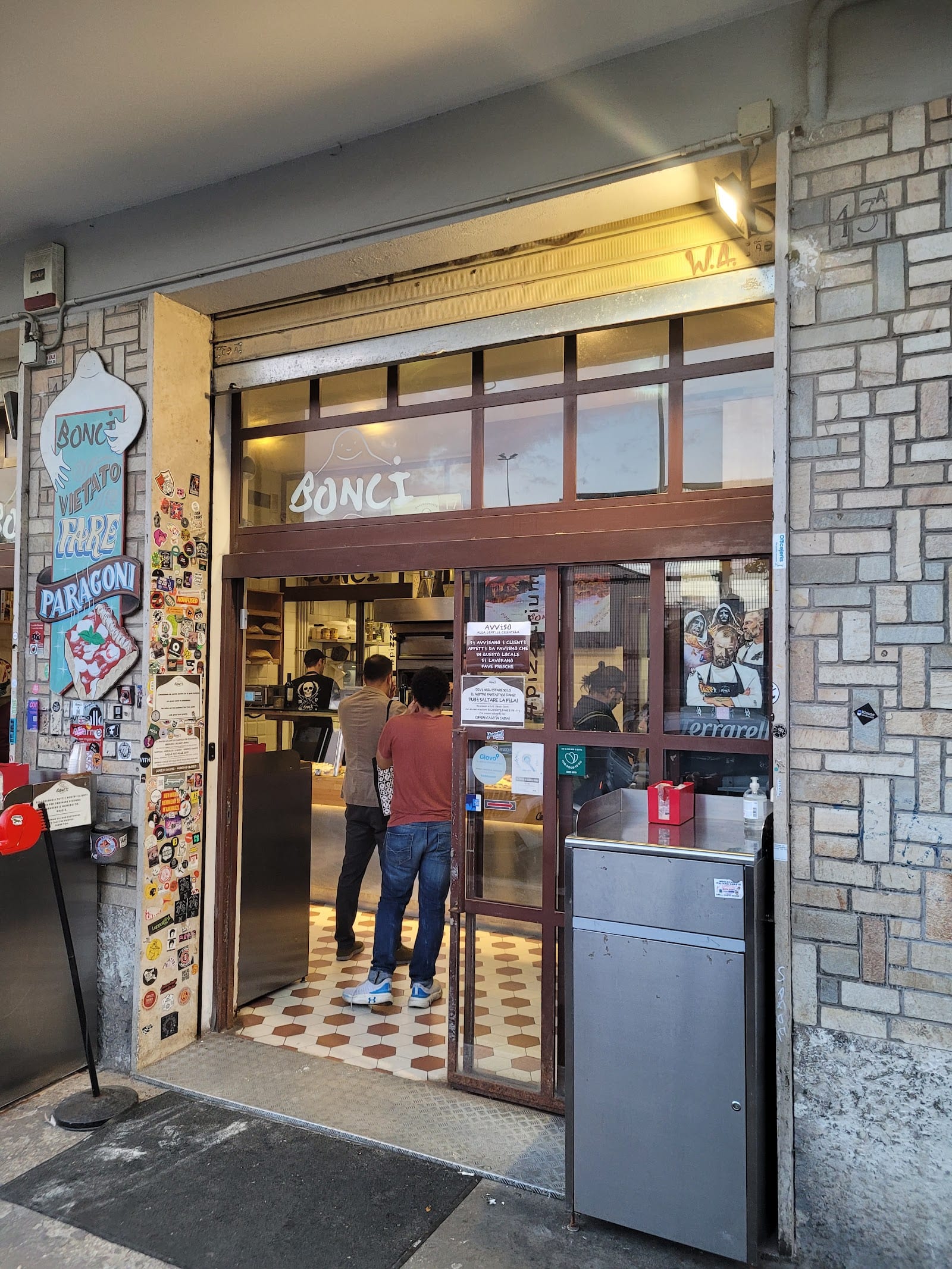 The Bonci Pizzarium storefront in the Prati neighborhood near the Vatican.