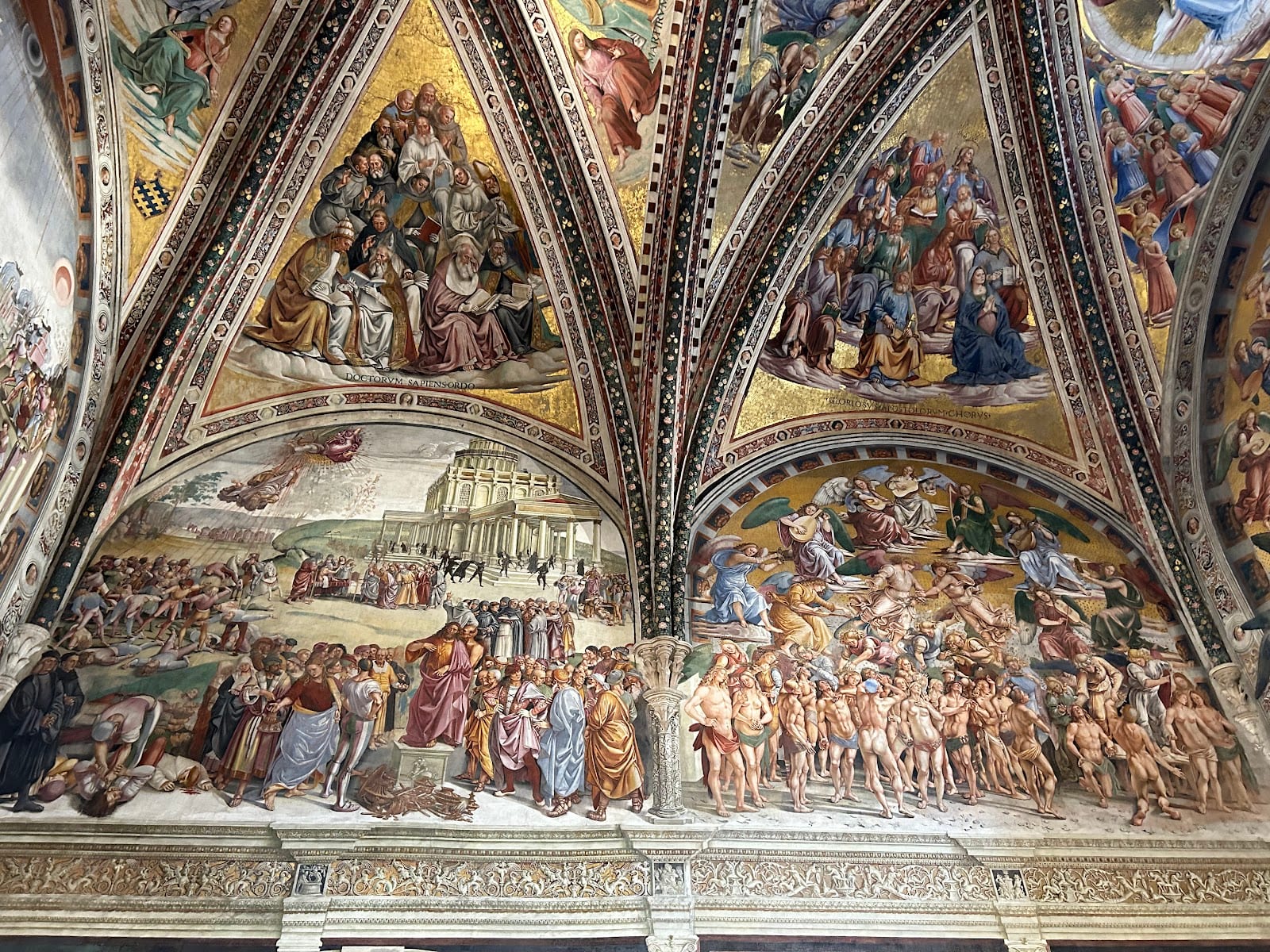 Luca Signorelli's Renaissance frescoes in the San Brizio chapel of Orvieto Cathedral.