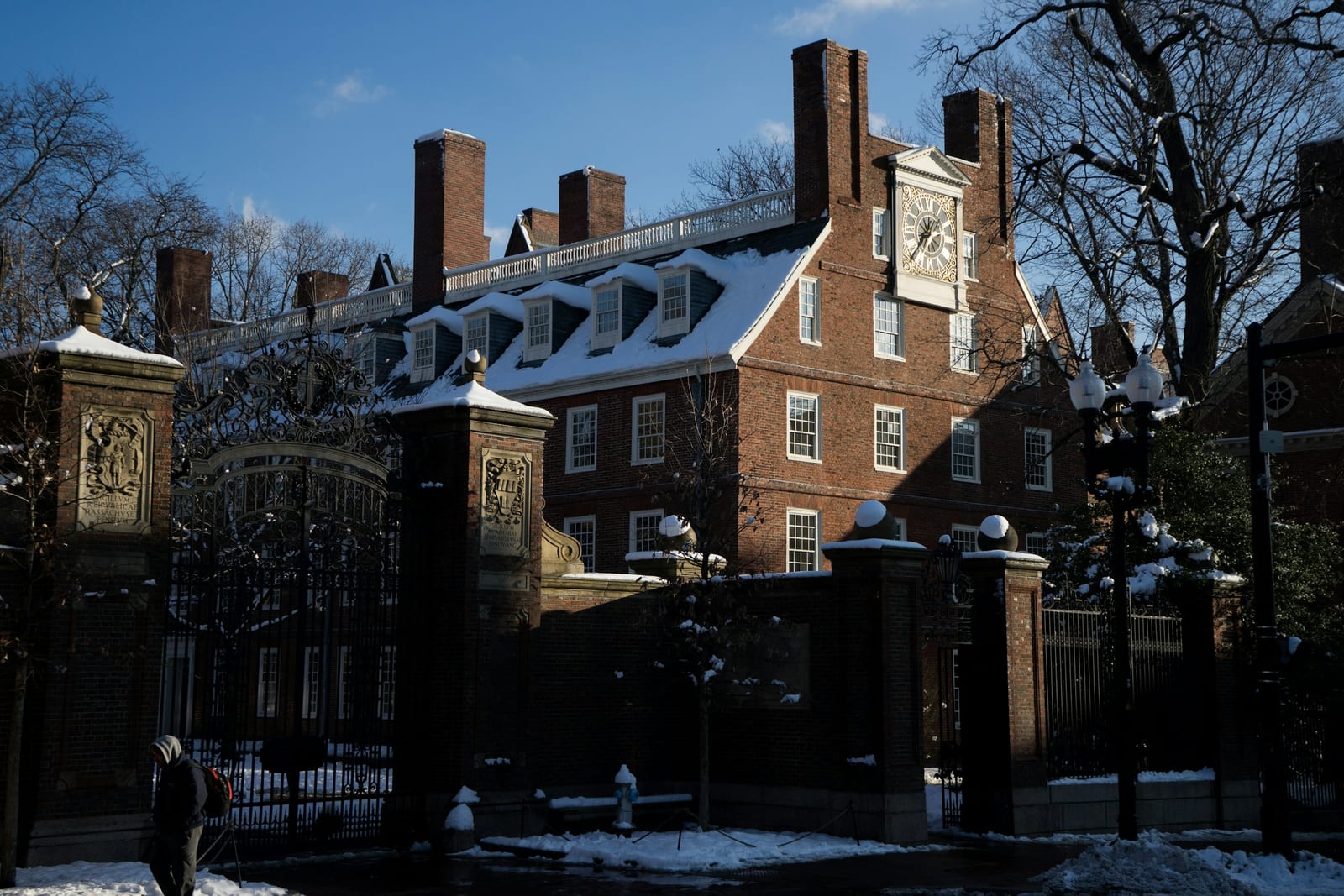 Harvard Yard gate in autumn