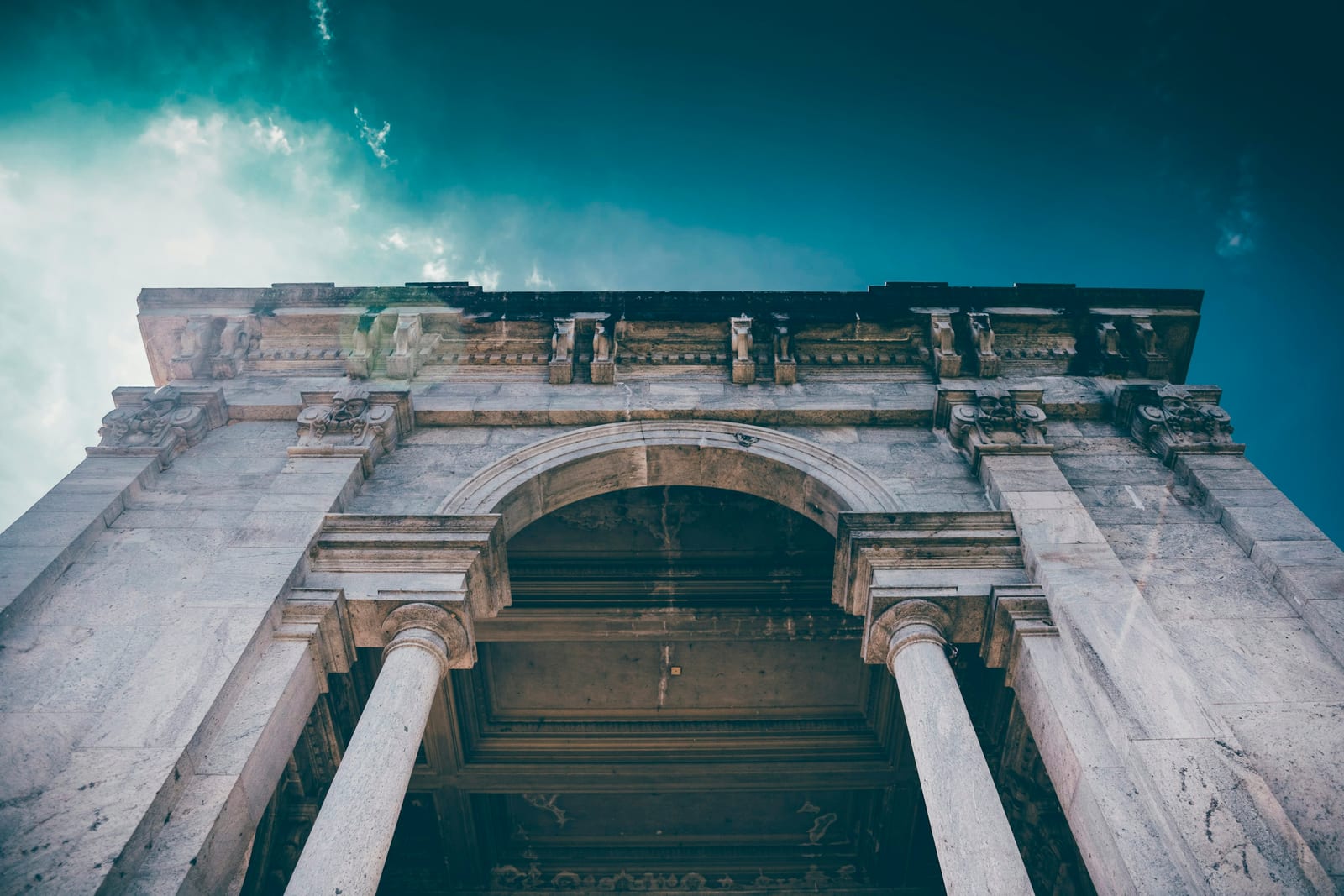 The ancient Portico d'Ottavia at the heart of Rome's Jewish Ghetto, where carciofi alla giudia is the local dish.