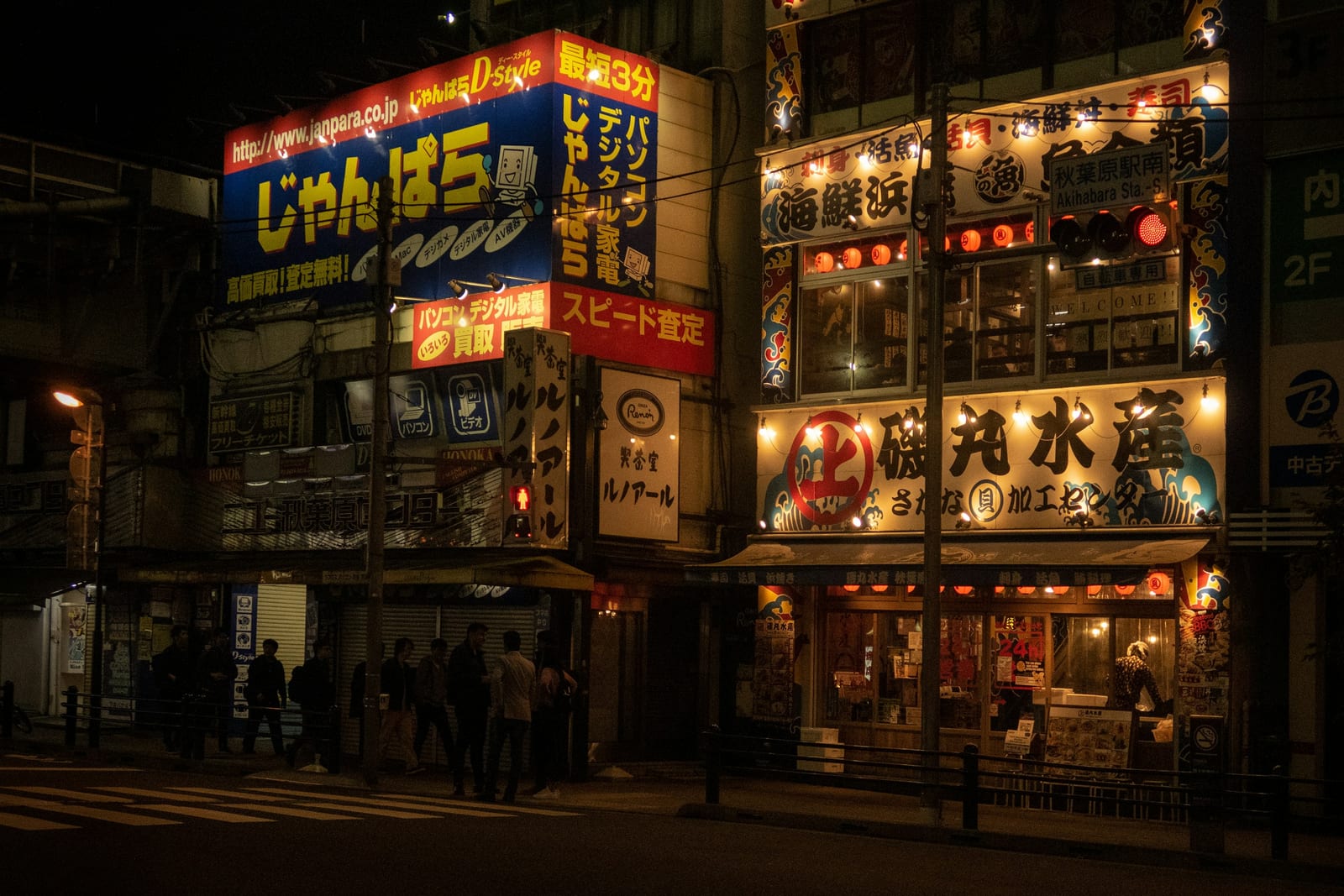 The neon signs and crowds of Akihabara's Electric Town.