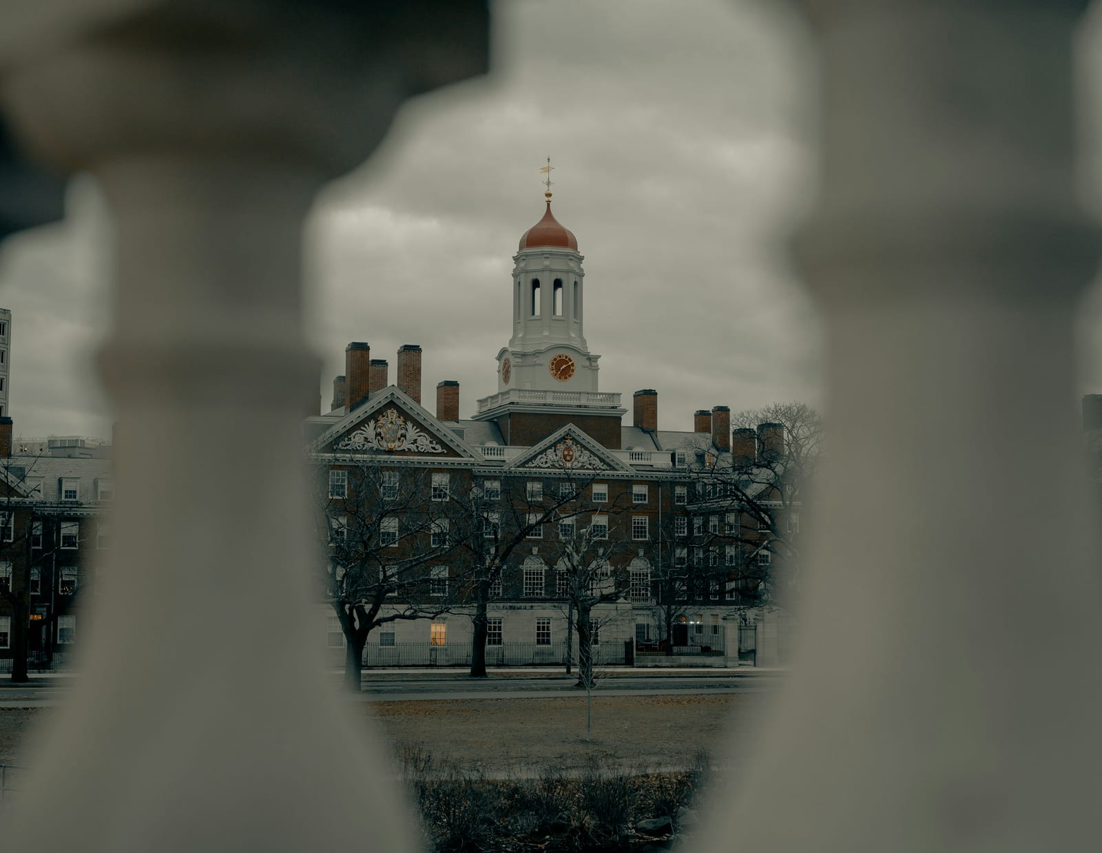 Harvard Yard gate in autumn