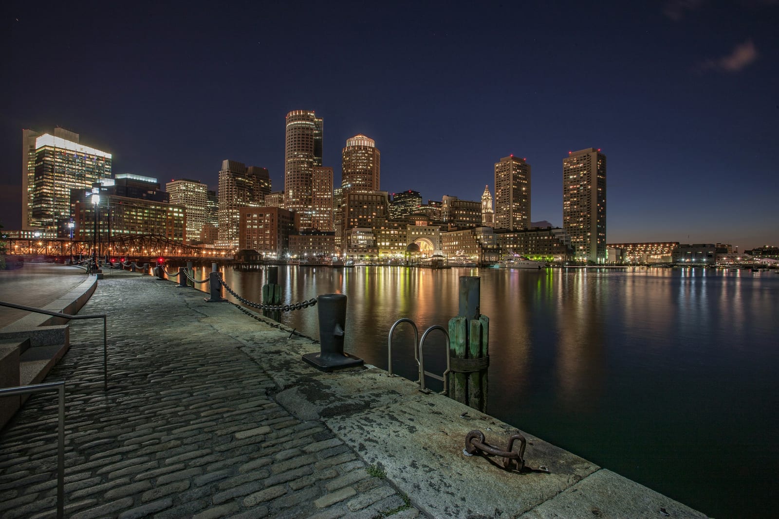 Boston Seaport waterfront near the Institute of Contemporary Art.