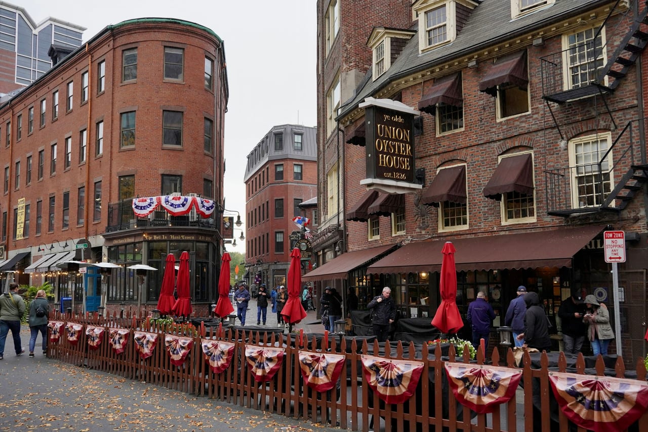 The historic Union Oyster House, a Freedom Trail landmark in Boston's Blackstone Block.