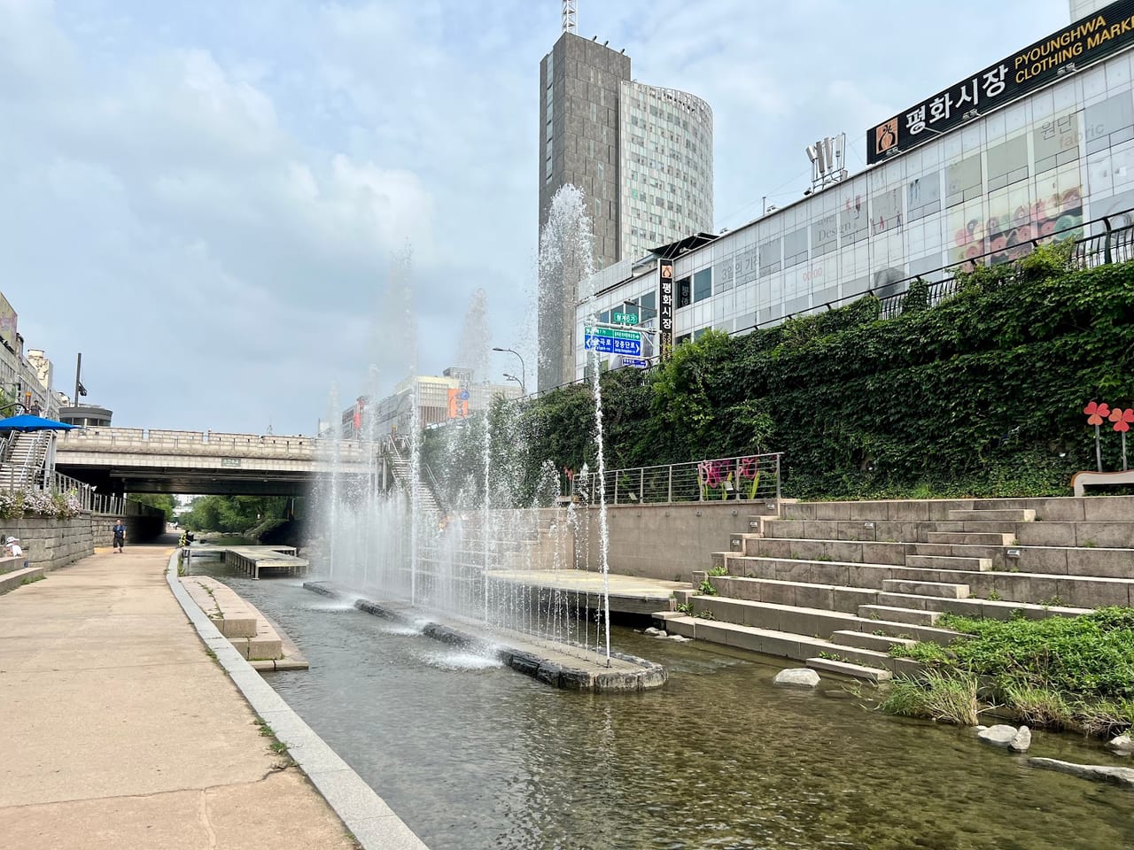 Cheonggyecheon Stream Dongdaemun Section, Seoul in Seoul