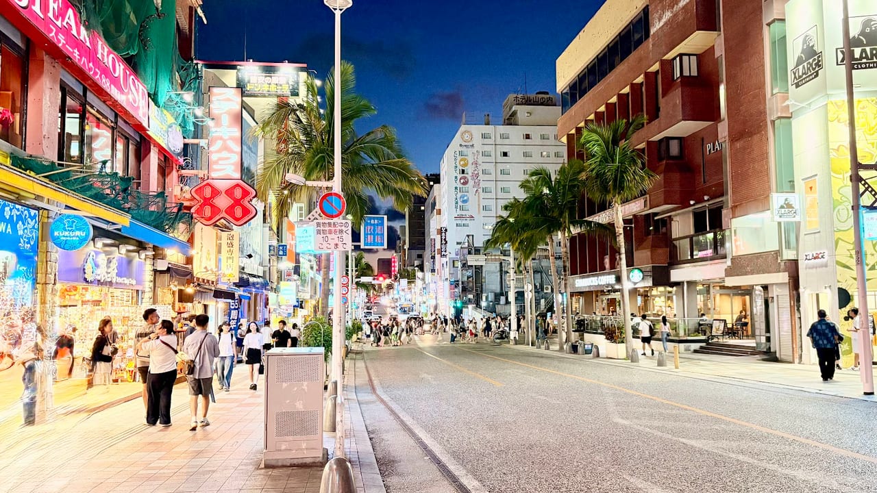 Kokusai-dori Street, Naha in Okinawa