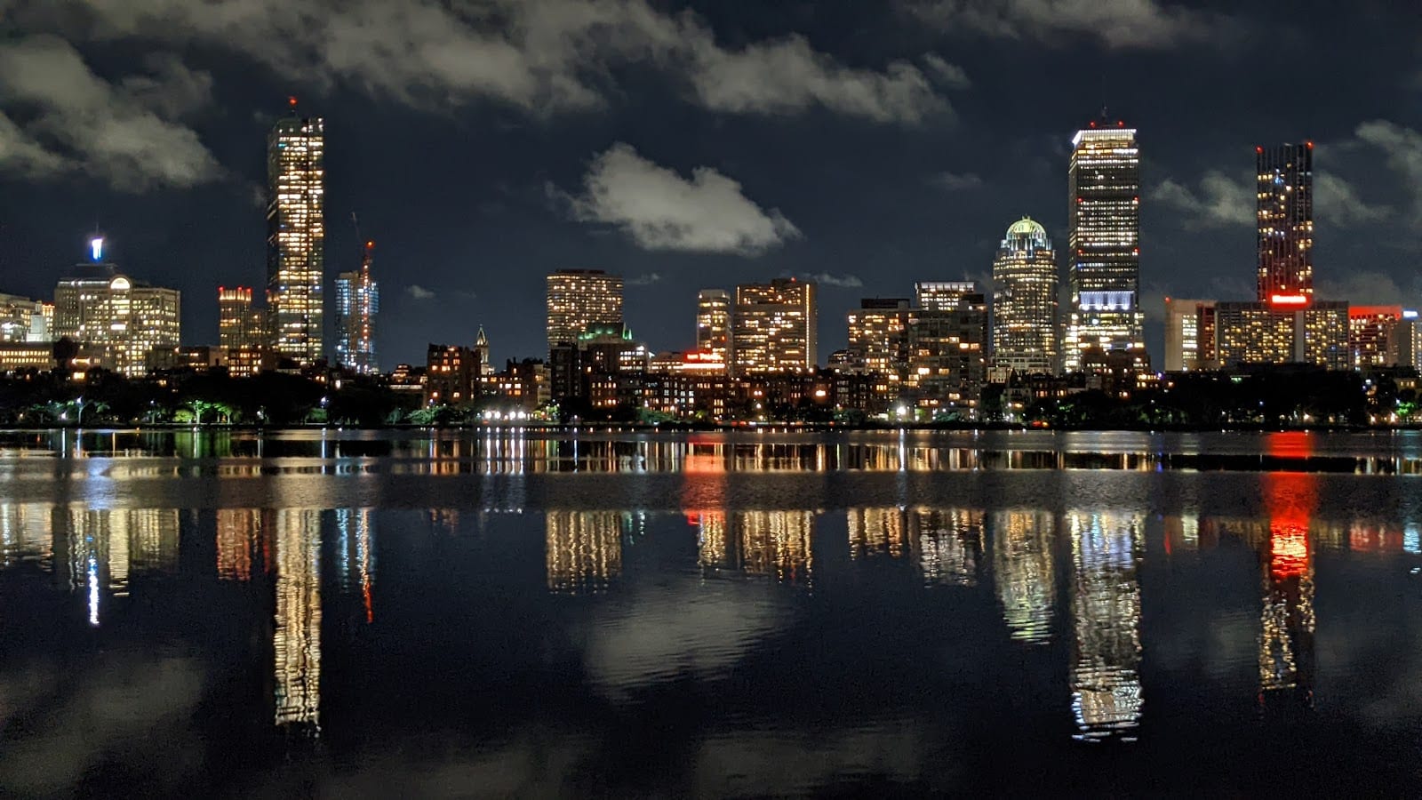 View of Boston skyline from Charlestown waterfront
