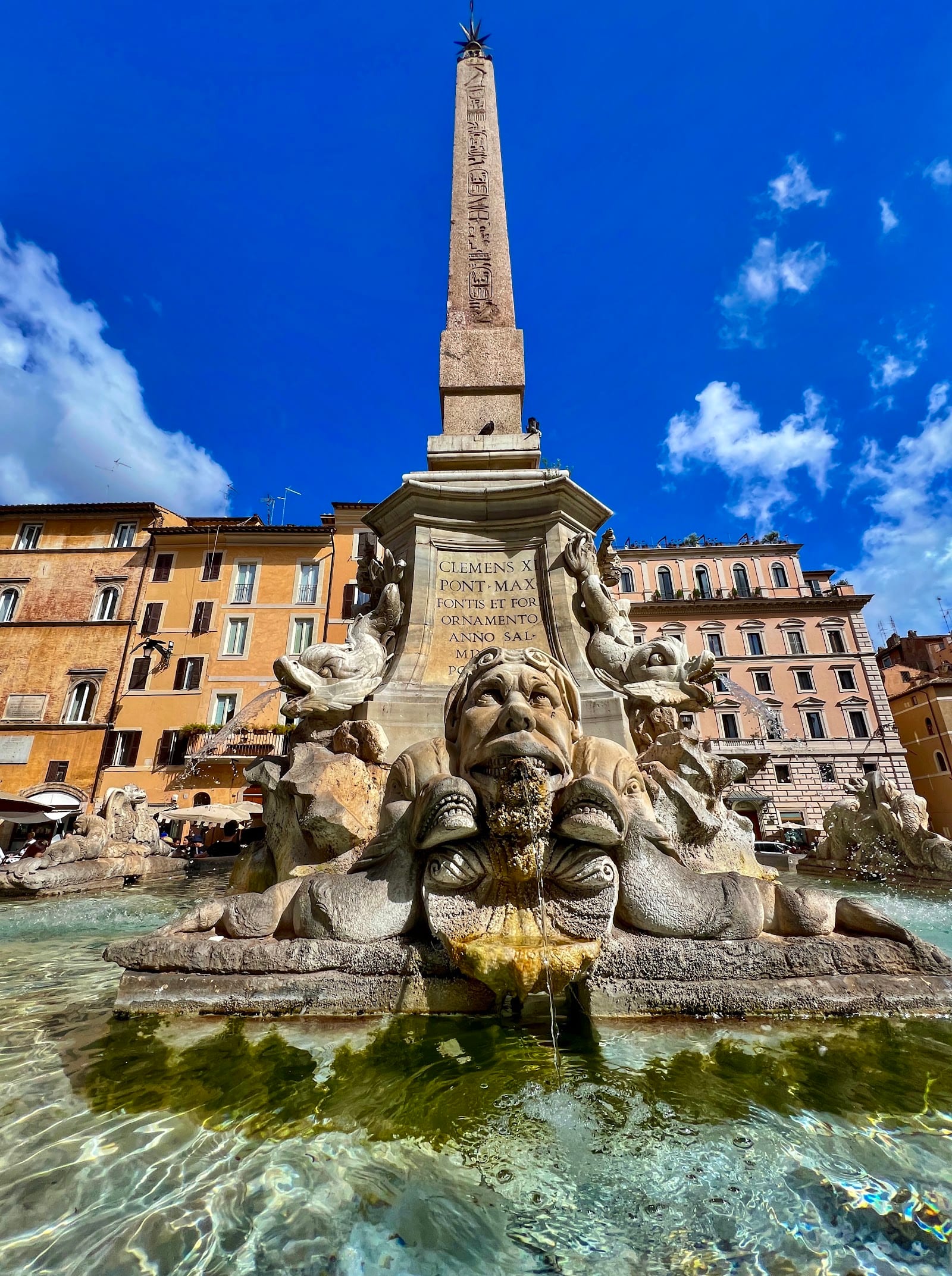 The Pantheon and its piazza fountain.